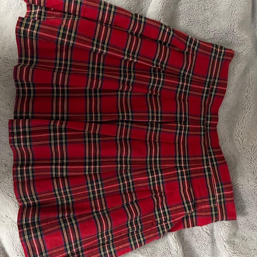 Plaid mini skirt